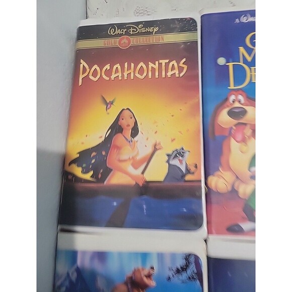Walt Disney Lot Of 4 Vhs Tapes Great Mouse Detective Pocahontas Brother Bear... - Picture 5 of 15